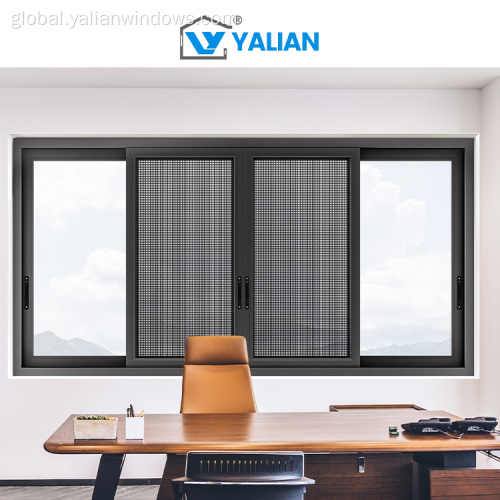 Glass Window Sliding Aluminium Sliding Windows Double Tempered Glass Customizable Factory